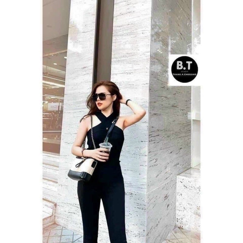 Áo yếm chéo cổ chất thun gân tăm mịn - Z4L