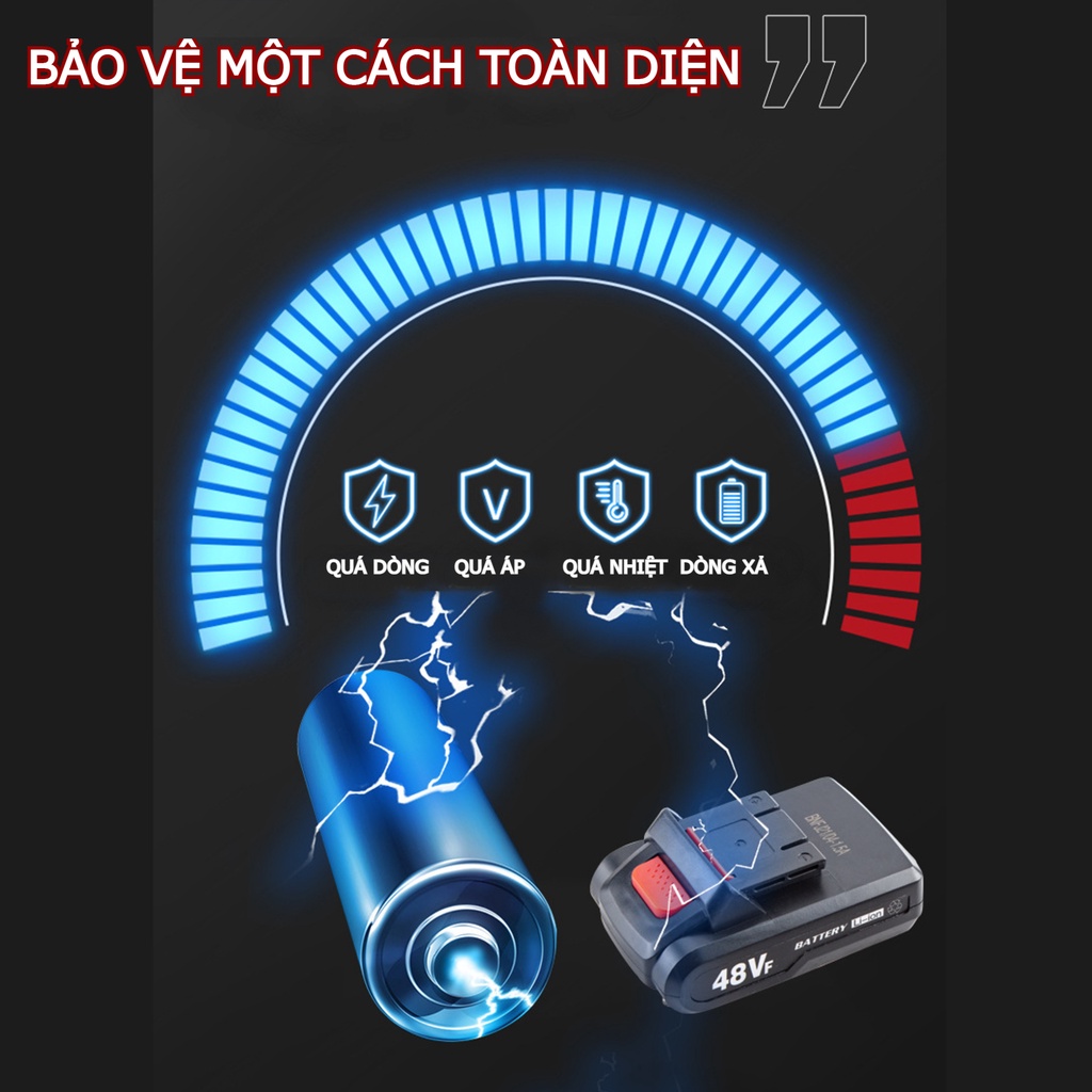 Pin máy khoan 21v 5s dùng cho máy khoan pin bắt vít 2 chân Makita Bosch 21v 24v 26v 36v