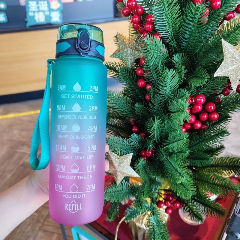 BÌNH NƯỚC CHIA VẠCH 1000ML KÈM STICKER