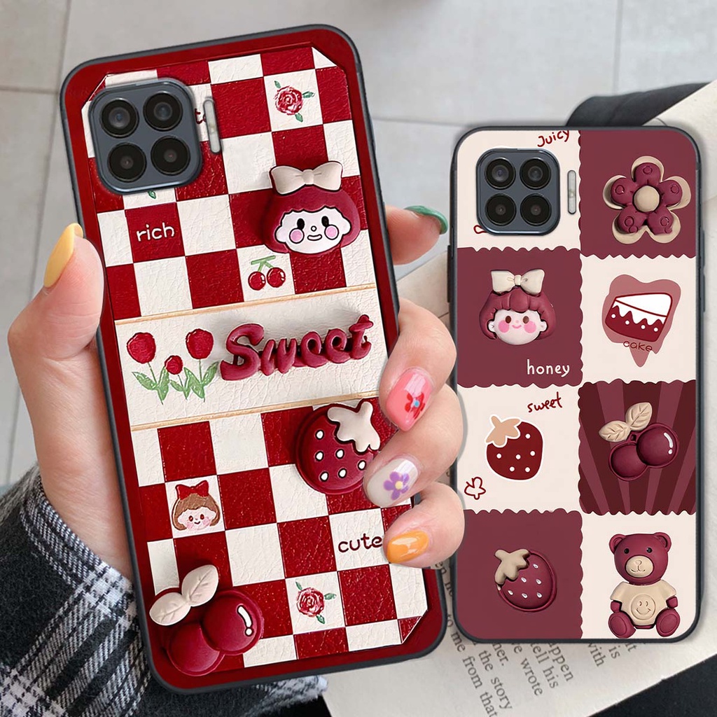 Ốp Oppo A73 / A93 in hình trái tim, caro kẹo ngọt đầy cá tính siêu đẹp siêu chất