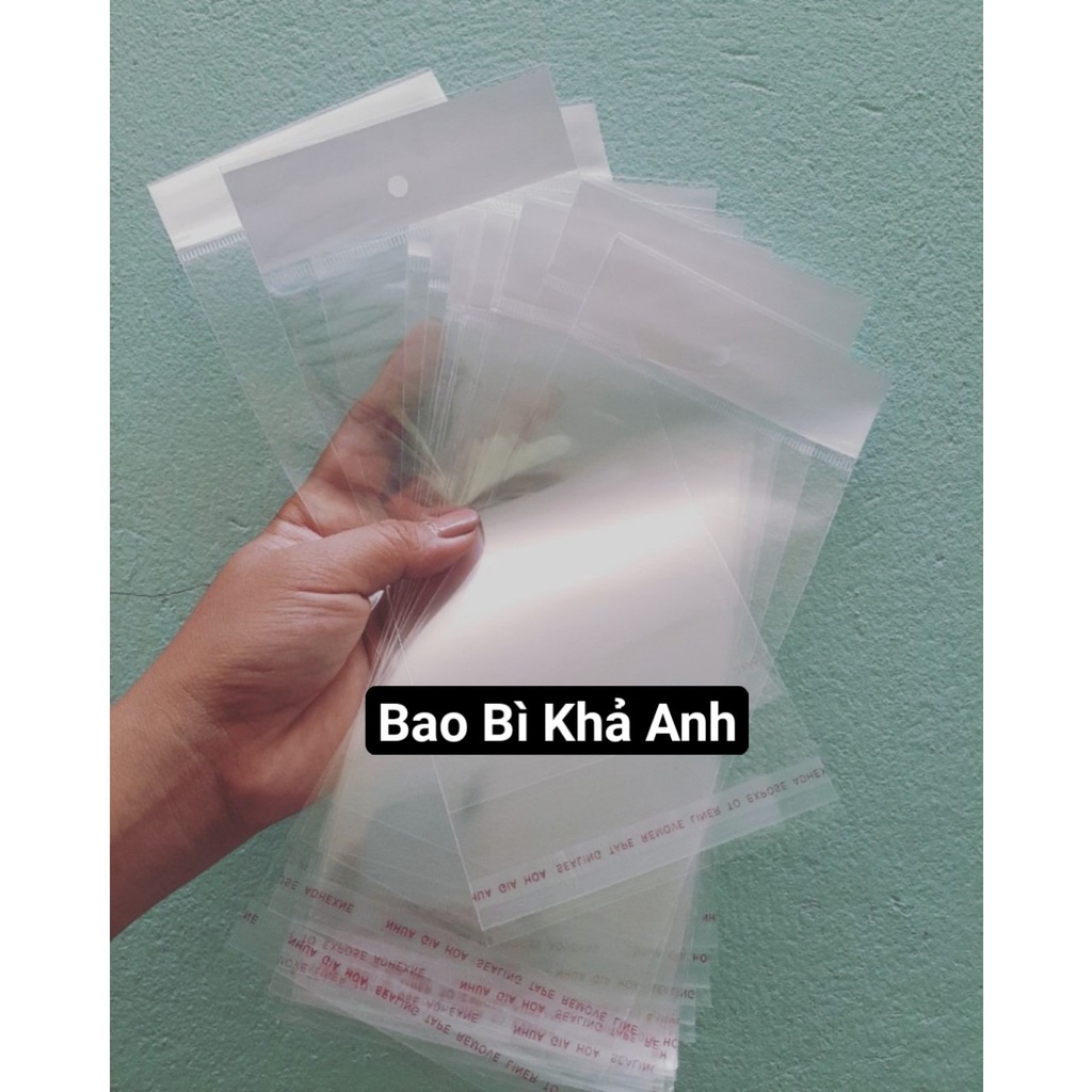 Túi Ni Long Bóng Kiếng Dán Keo Có Móc Treo - Size Nhỏ Đựng Phụ Kiện, Trang Sức, Bao Lì Xì Size 9x18 - 10x20cm