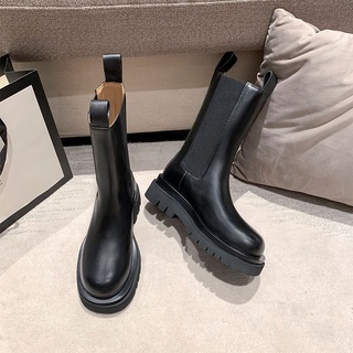 Giày boot chelsea đế dày bằng cotton thời trang thu đông cho nữ414243