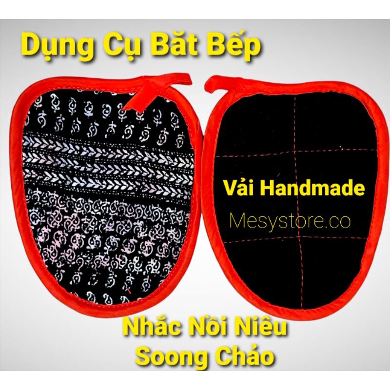 Một Cặp Dụng Cụ Bât Bếp Handmade Nhắc Nồi Niêu Soong Chảo Chống Nóng