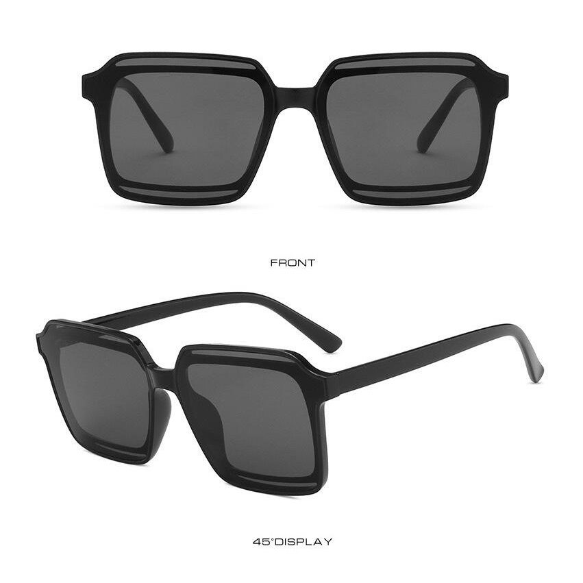 Kính Mát Vuông Chống Tia uv400 Phong Cách retro