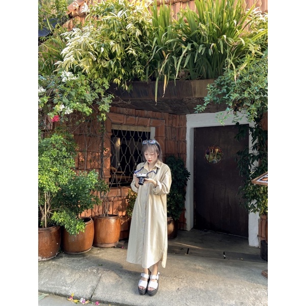 Iseul Shirt Dress - Đầm sơ mi sọc dáng dài - Remmus.vn