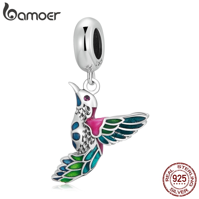 Mặt dây chuyền BAMOER SCC2126 925 bằng bạchình chim ruồi thời trang