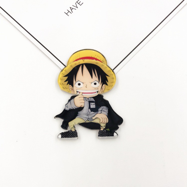 Huy hiệu, pin cài balo áo quần đủ bộ sậu đảo hải tặc One Piece