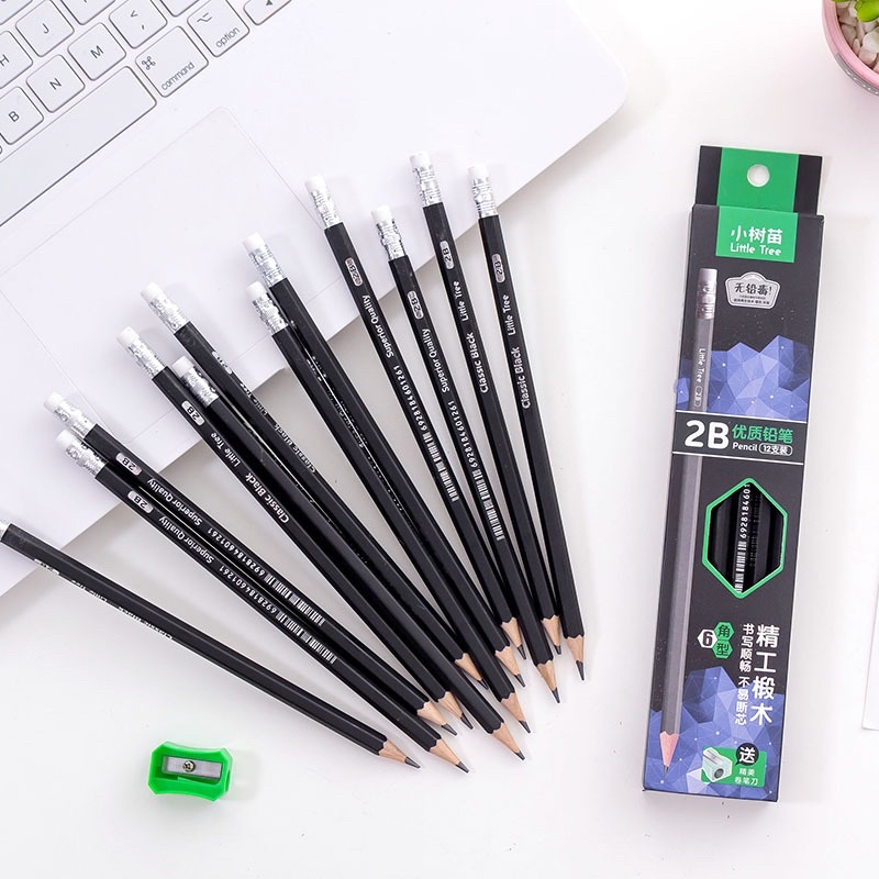 (Vỉ 12 Chiếc)Bút chì 2B cao cấp KidPlaza- Bút chì 2B cho học sinh sinh viên