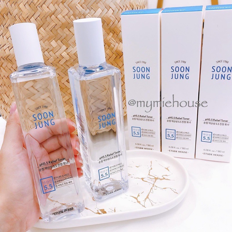NƯỚC HOA HỒNG SOON JUNG PH 5.5 RELIEF TONER ETUDE HOUSE
