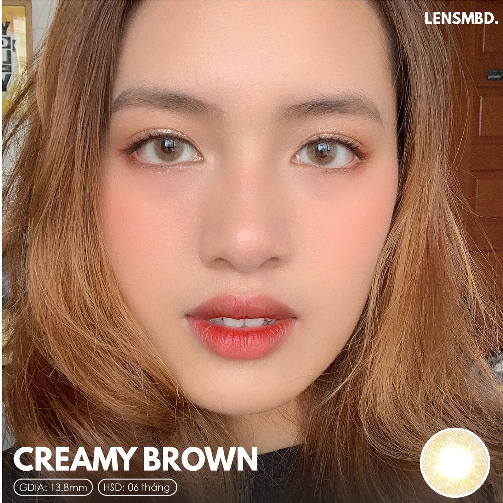 LENS KÍNH ÁP TRÒNG CẬN MÀU TỰ NHIÊN LENSMBD CREAMY BROWN
