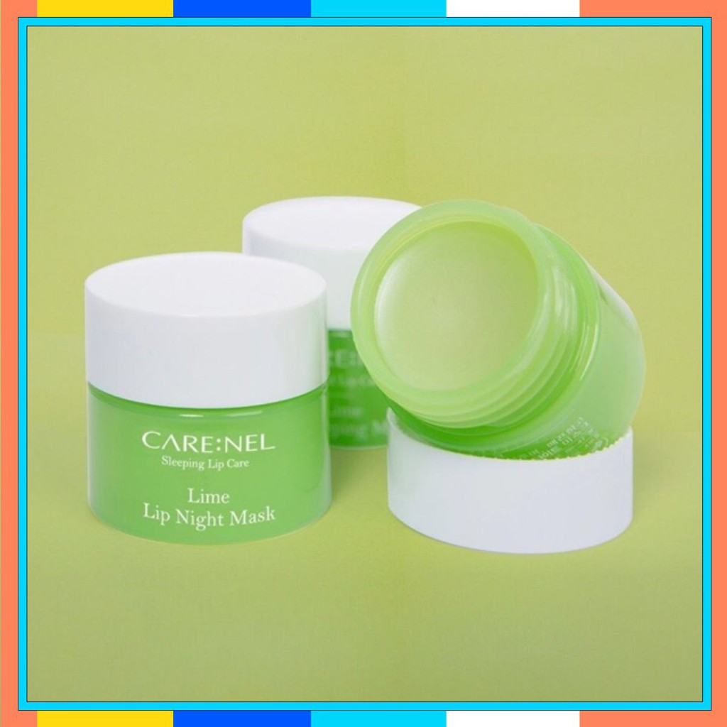 Mặt nạ ngủ môi dưỡng ẩm và tẩy tế bào chết hương chanh – Care:nel Lip Sleeping Mask Lime