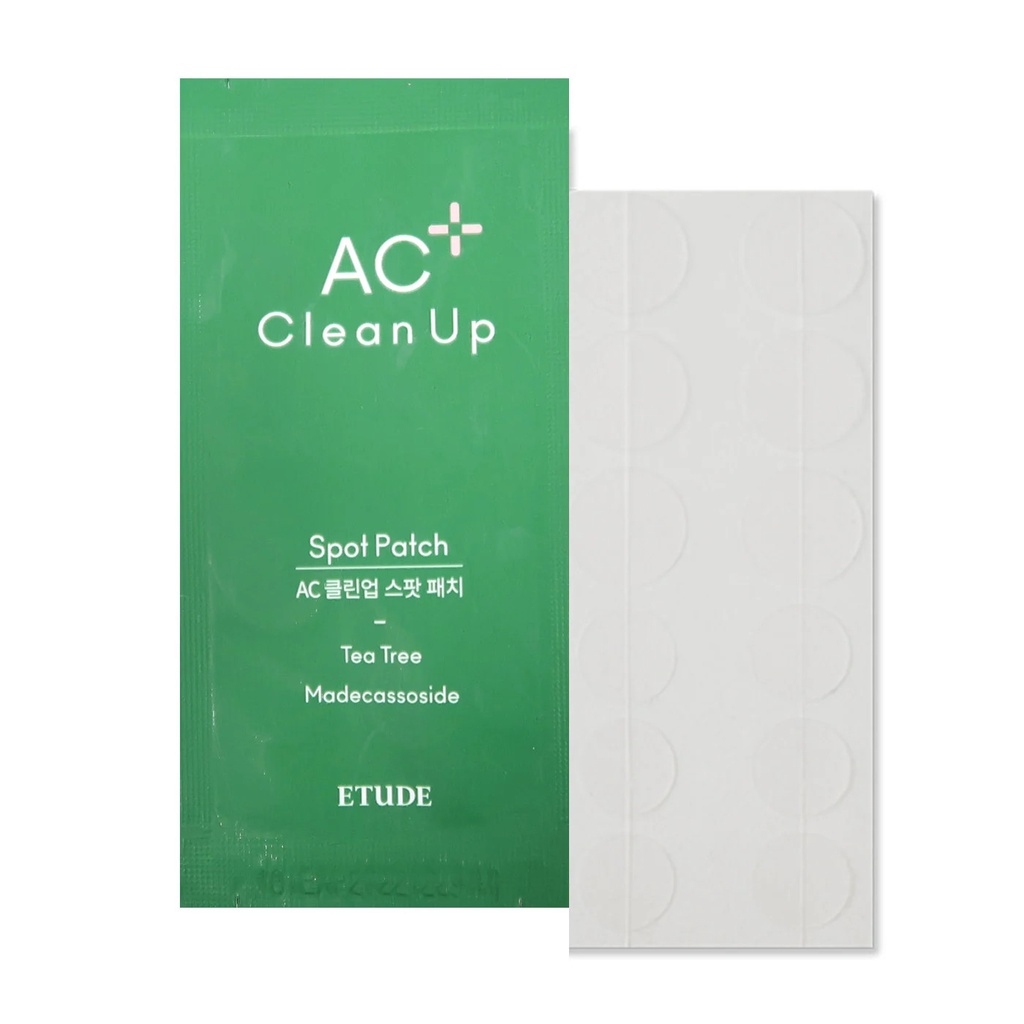 Miếng dán giảm mụn giảm sưng viêm Etude House AC Clean Up Spot Patch - 1 Tờ 12 Miếng - ninishop