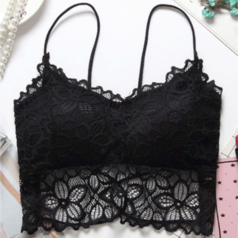 Áo lót hai dây phối ren sexy không gọng cho nữ | BigBuy360 - bigbuy360.vn