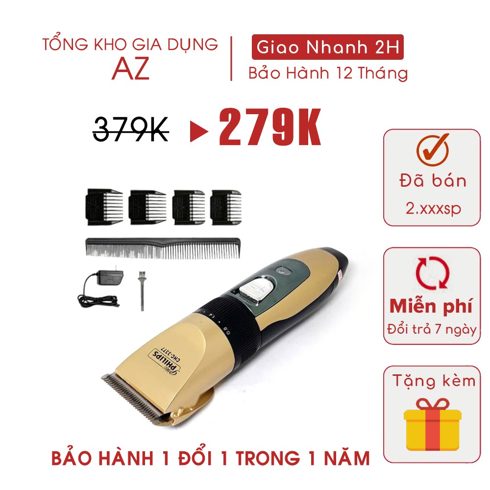 Tông đơ cắt tóc PHILIPS CHC-3377 - Tăng đơ cắt tóc CHÍNH HÃNG