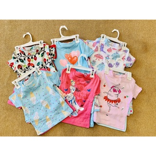 Set 3 bộ bozip cộc tay cho bé gái vnxk