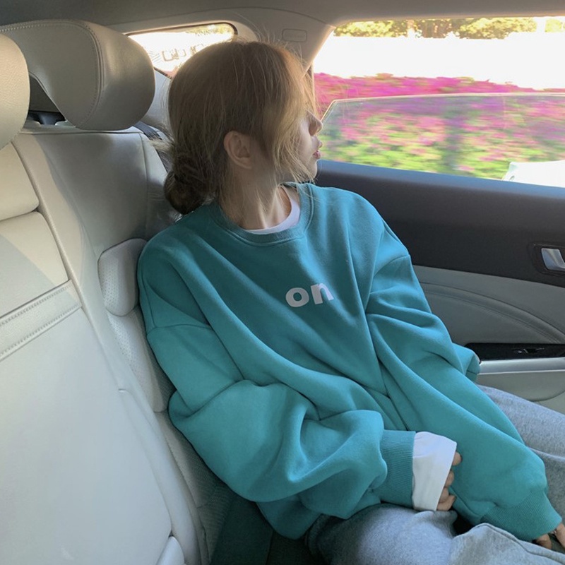 Áo Sweater Cổ Tròn Lót Nhung Thời Trang Xuân Thu | BigBuy360 - bigbuy360.vn