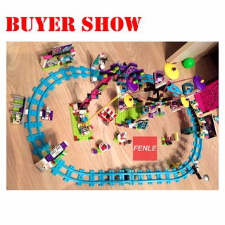 Đồ chơi Lắp ghép Mô hình  Amusement Park Roller Coaster  Xếp hình Tàu Lượn Đu Quay Tròn Đứng Đu Quay Thả Bela 10563