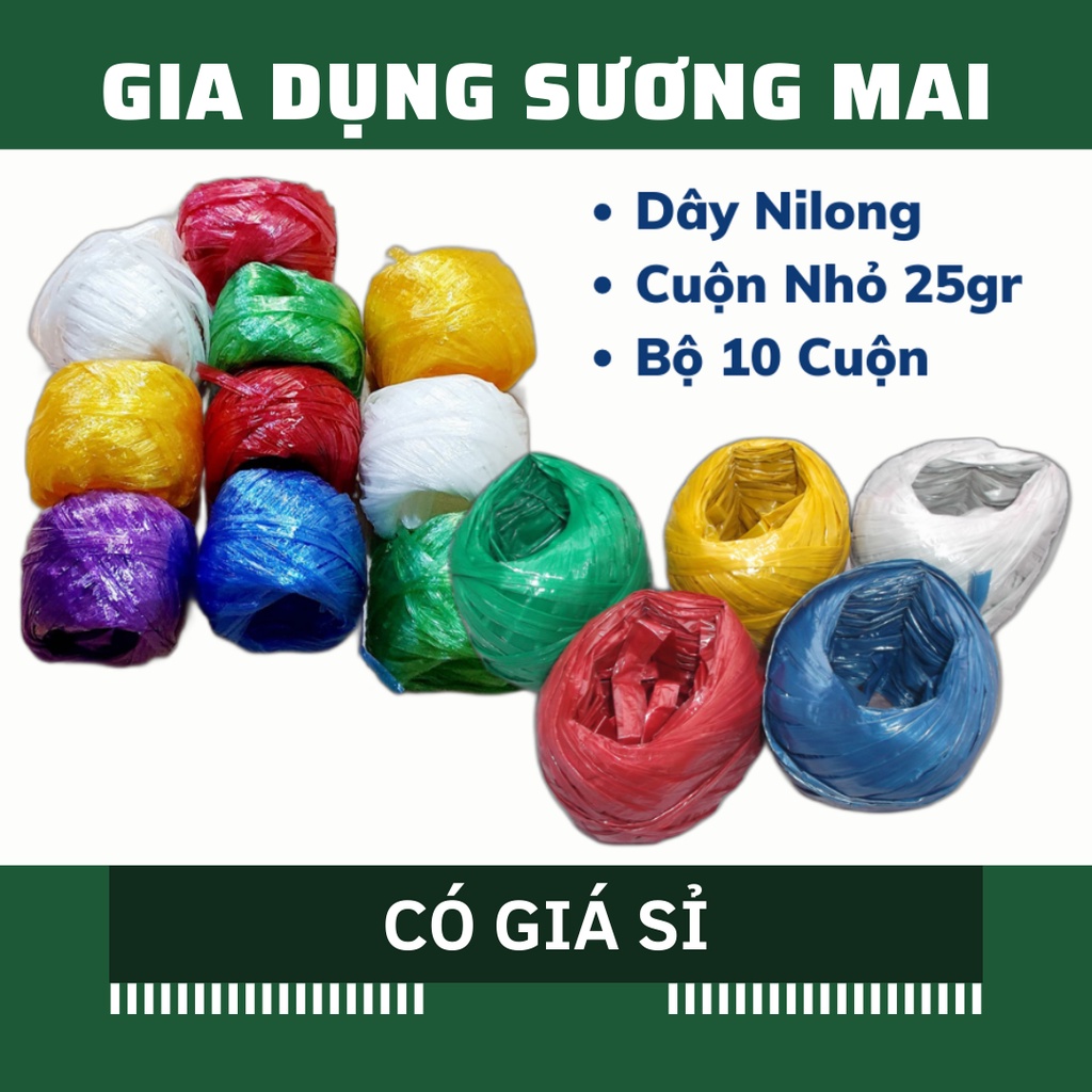 [Giá Sỉ] 10 Cuộn Dây Nilon Nhỏ Buộc Hàng 25gr