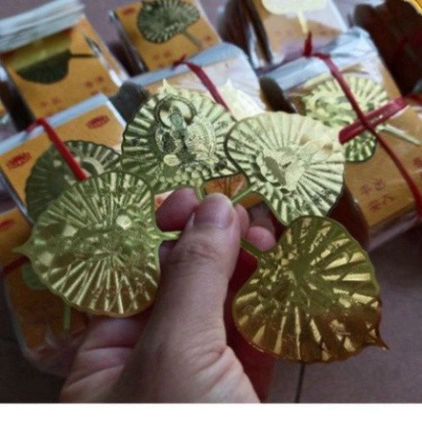 Lá bồ đề mạ vàng hình phật trừ tà⚜️đồ phong thủy may mắn,bình an.. | BigBuy360 - bigbuy360.vn