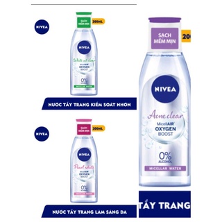 Nước Tẩy Trang Nivea Sạch Mềm Mịn Không Cồn 3 Màu 200ml