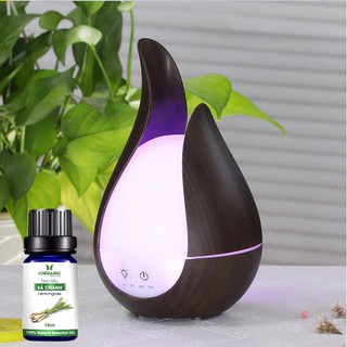 Combo máy khuếch tán/ máy xông tinh dầu Lorganic Cánh Tiên nút cảm ứng FX2046 + tinh dầu sả chanh Lorganic (10ml)