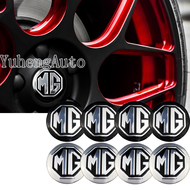 Set 4 miếng dán trang trí trục bánh xe hơi 56mm ABS MG ZS HS MG3