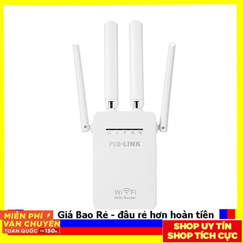 Bộ kích sóng Pix Link 4 ăng ten (Wifi repeater/Router/AP)