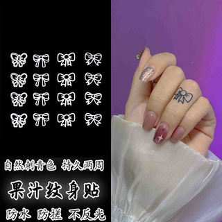 Hình Xăm Miếng Dán Hyuna ins Ngón Tay Nơ Họa Tiết Nhỏ Nước Thảo Dược Hình Xăm Dán Lâu Dài Chống Thấm Nước Hình Xăm Ngọt Ngào
