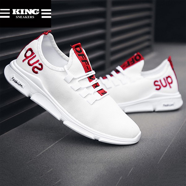 Giày nam thể thao sneaker cao cấp màu trắng cho học sinh đi học Hot Trend SPOST ...