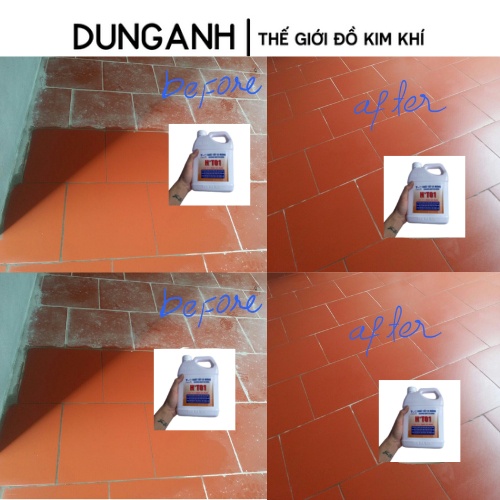 Nước tẩy xi măng HT01 Kim Khí Dung Anh, dung dịch tẩy rửa xi măng lọ 1,8 Lít tặng kèm Samran