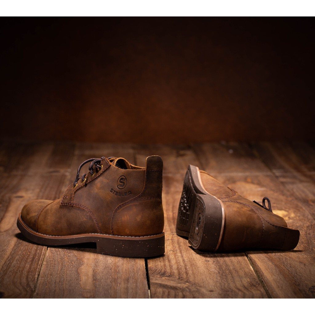 GIÀY DA NAM STEELER - CHUKKA HUNTER NÂU SÁP | BigBuy360 - bigbuy360.vn
