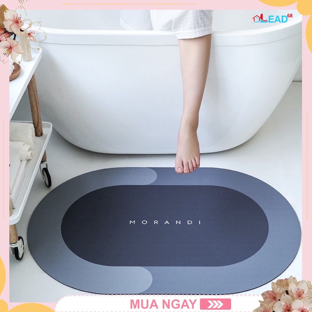 Thảm lau chân silicon siêu thấm hút nước , chống trơn trượt kt 40 x60cm