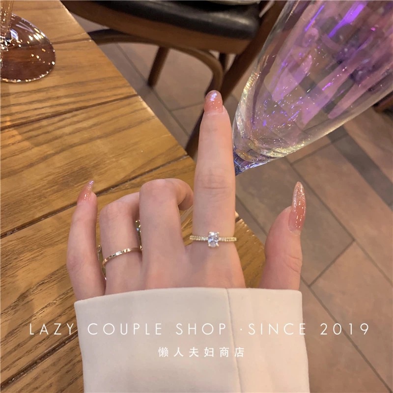 Nhẫn Hở Hình Bướm Đính Ngọc Trai Có Thể Điều Chỉnh