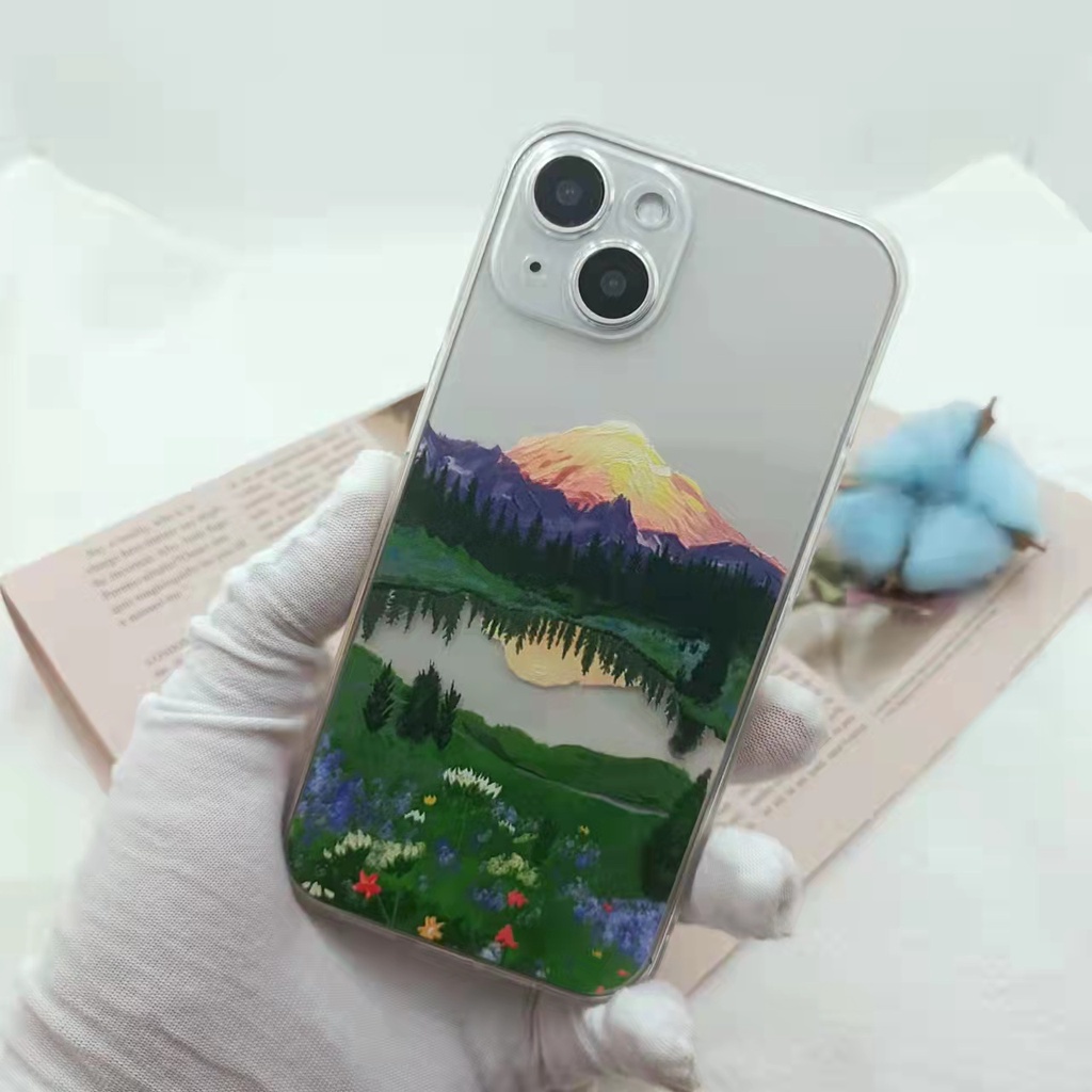 Ốp Điện Thoại In Hình Hoàng Hôn Cho iphone 14 / 12 pro max 11 13pro XR 6s / 7 / 8plus
