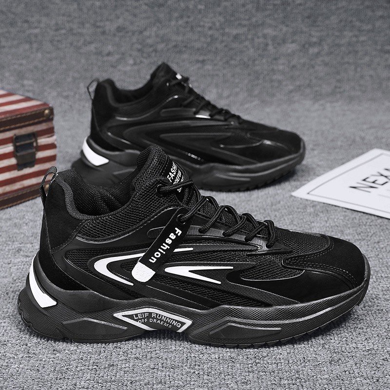 Giày nam sneaker thể thao LeffRunning đen phong cách mới nhất