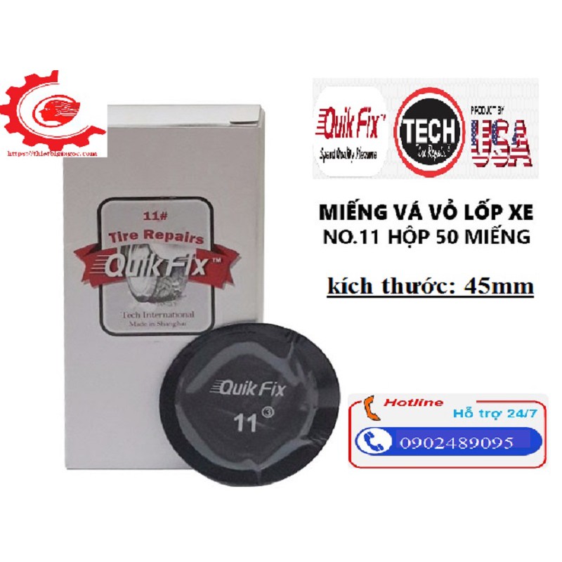 Miếng Vá Vỏ Lốp Xe Quik Fix TECH USA No. 11 Hộp 50 Miếng