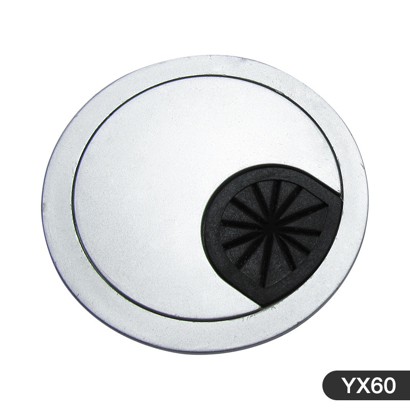 Nắp luôn dây điện mặt bàn hình tròn bằng nhựa ABS chịu lực cao.