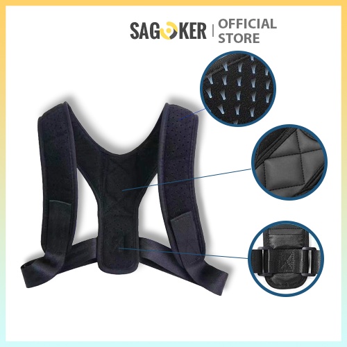 Đai chống gù lưng SAGOKER nghiên cứu phù hợp người Việt, siêu bền, siêu chắc, chất liệu tốt, định hình cơ thể, mã DCG039
