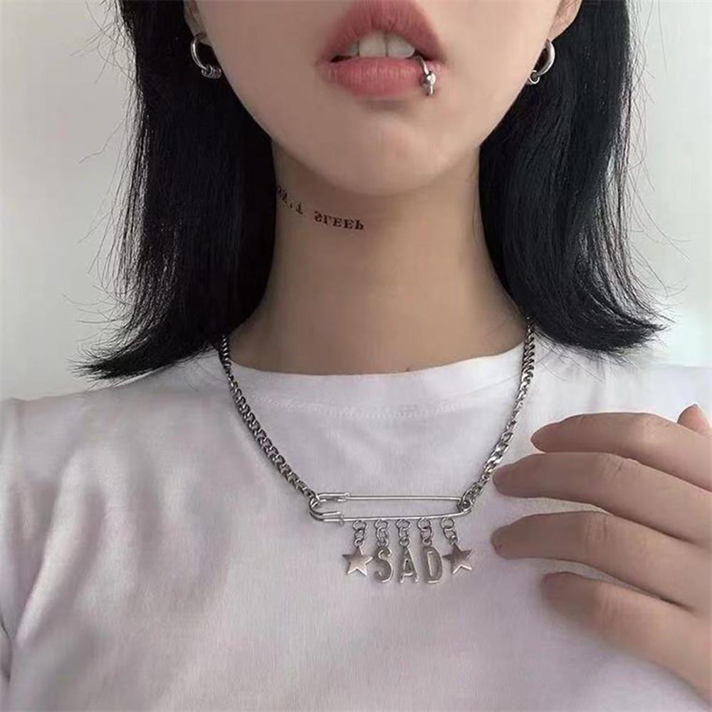 Dây Chuyền Kim Loại Mặt Ngôi Sao Phong Cách Hip Hop