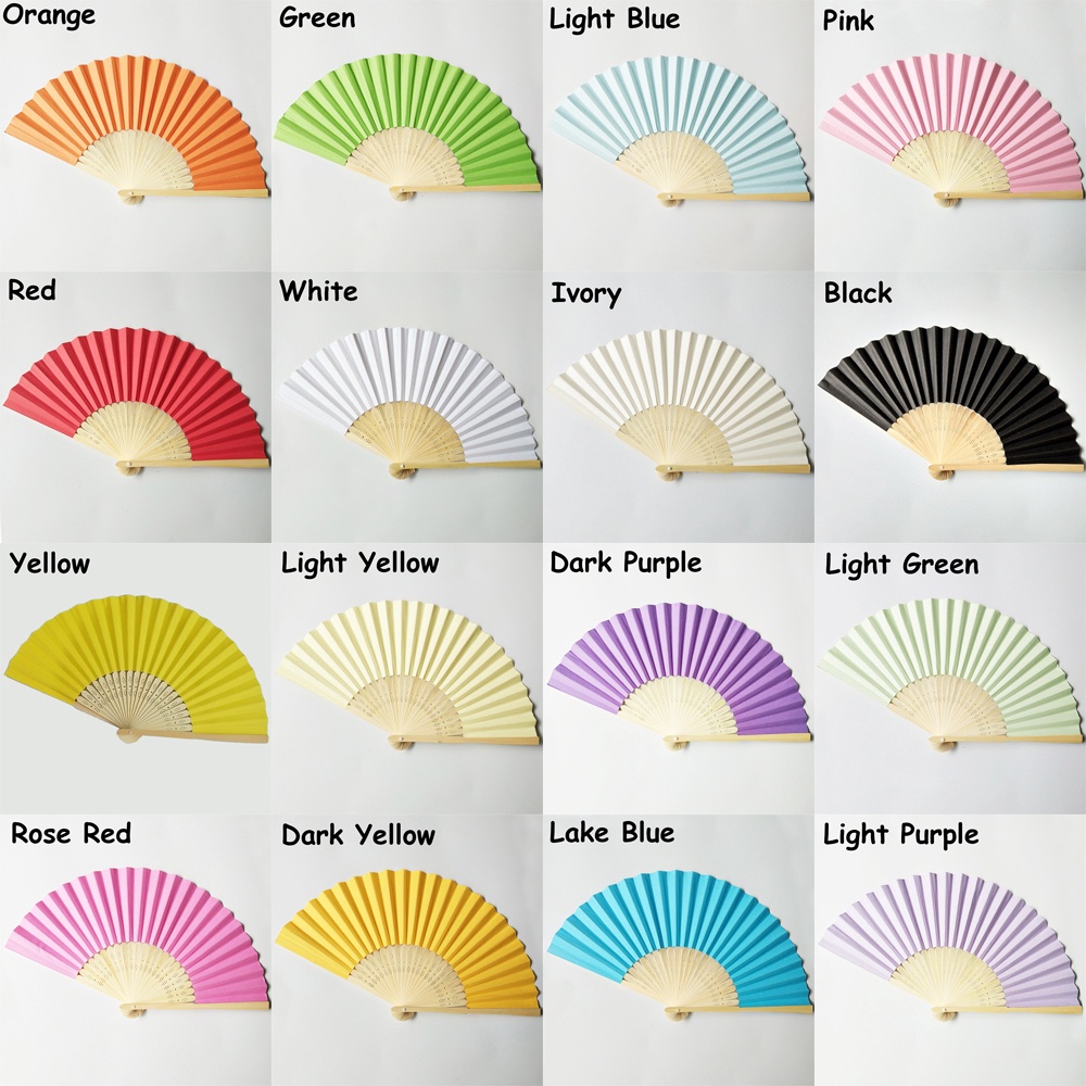 💥FOLLOW TẶNG 3K💥HÀNG CÓ SẴN💥 Quạt Giấy Trơn Cầm Tay Độc Đáo Hóa Trang Nam Nữ Cổ Đại  Phong Cách Trung Hoa Cổ Trang