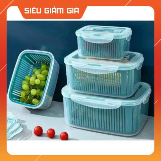 [ ĐỔ SỈ] HỘP ĐỰNG ĐỒ BẢO QUẢN TỦ LẠNH - Bộ set 5 rổ hộp đựng đồ tủ lạnh đa năng thông minh cao cấp