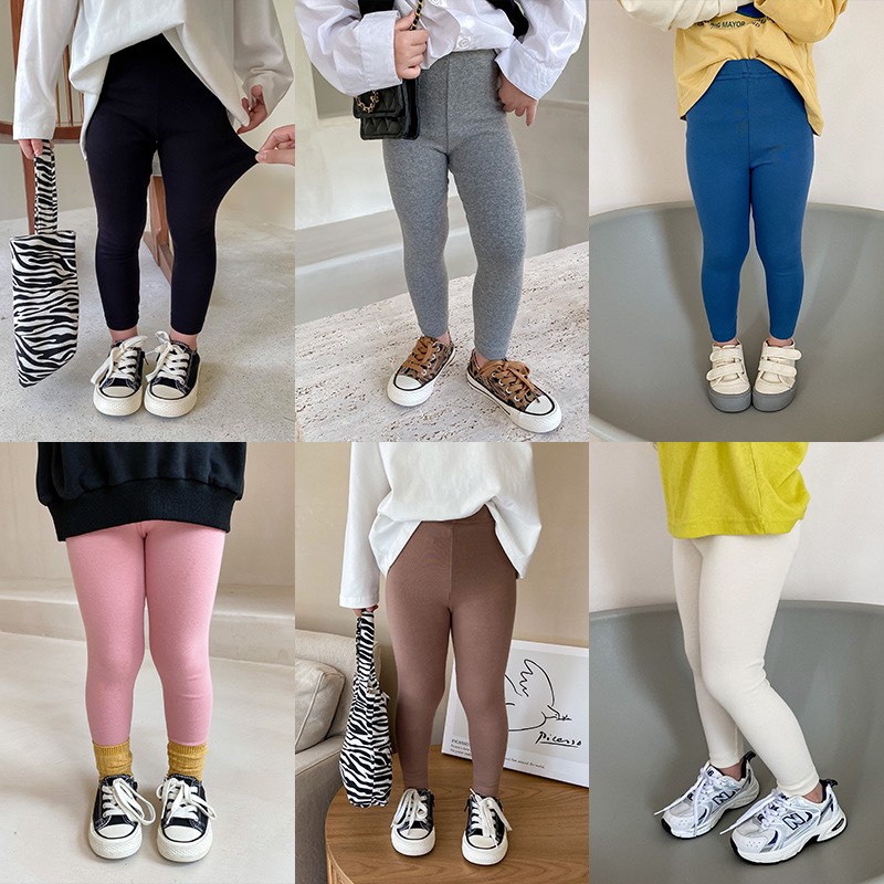 Quần legging bé gái chất cotton sz 80-150, quần cho bé co giãn M138