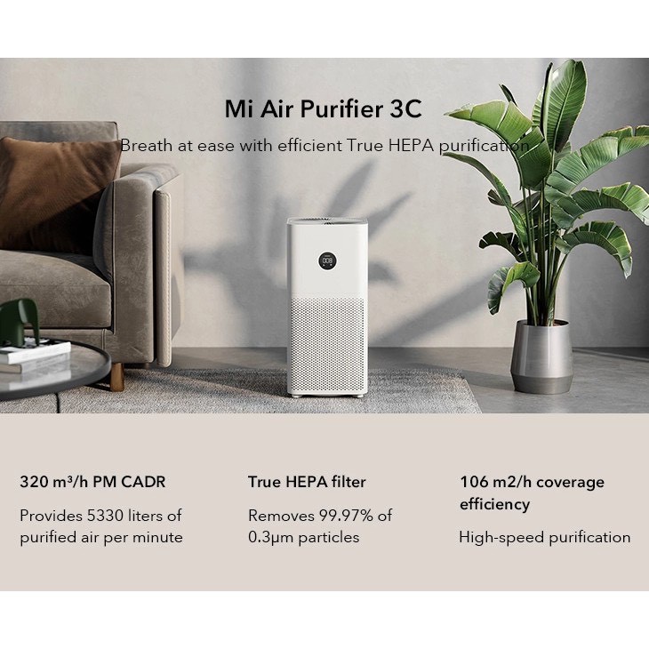 [CHÍNH HÃNG- QUỐC TẾ]MÁY LỌC KHÔNG KHÍ XIAOMI 3C/3H/Pro Mi Air Purifier- BH 12 tháng