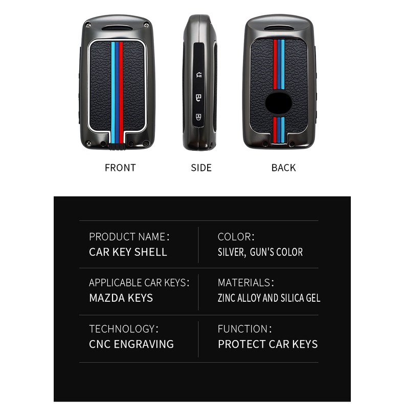 Ốp Chìa Khóa Xe Hơi Bằng Hợp Kim Kẽm Cho Mazda 3 Alexa CX-30 CX30 CX5 CX 5 CX-5 CX8 CX9 CX4 2019 2020