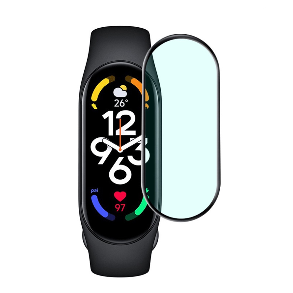 Set 2 Miếng Dán Bảo Vệ Màn Hình Cho Đồng Hồ Thông Minh Xiaomi MiBand 7 6 5 4 7 6 5 4 Kính