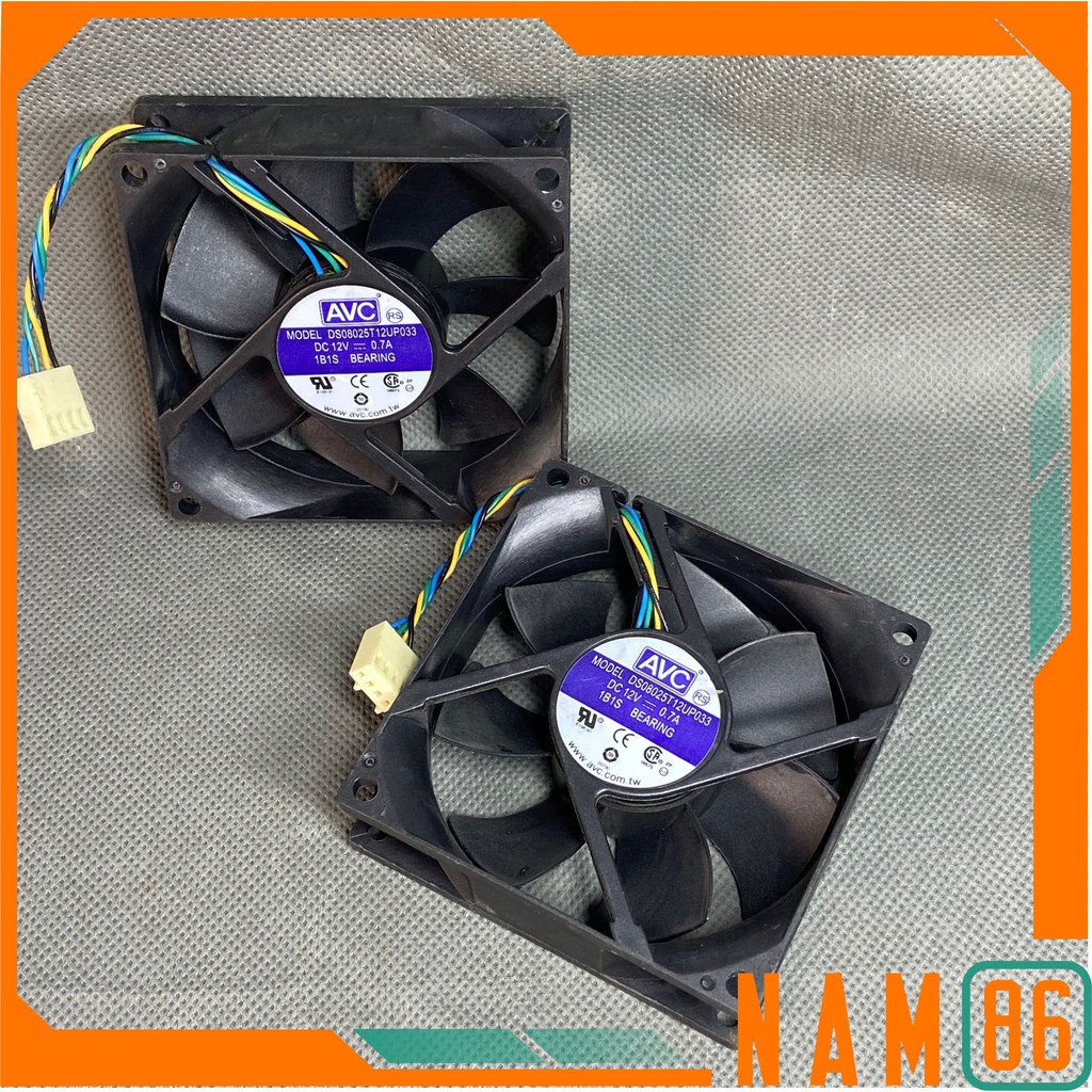 QUẠT 8 cm. AVC 12V 0.7A. GIÓ MẠNH. DS08025T12UP033 / DS08025R12UP051