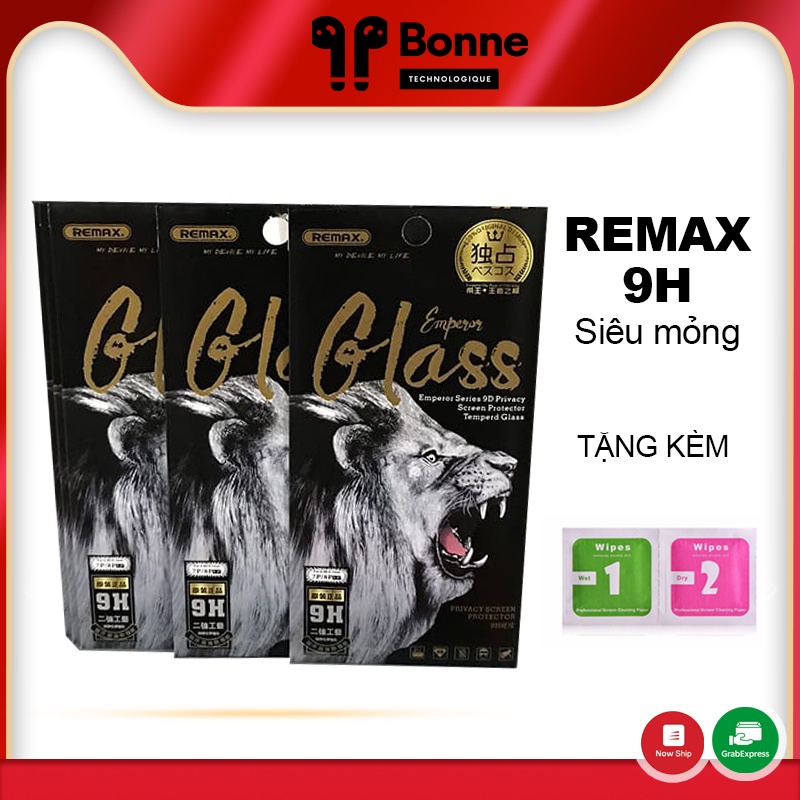 Cường lực iPhone Remax siêu mỏng 0,1mm - Kính cường lực cho iphone 7/8/plus/x/xs/xr/11/12/13/pro/promax
