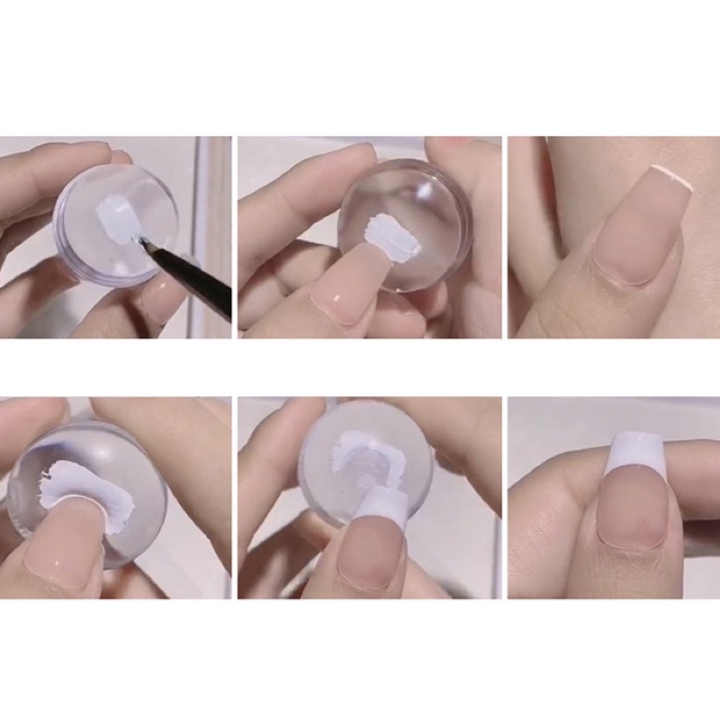 Con dấu in móng tay loại có nắp đậy , Bộ silicon in nail