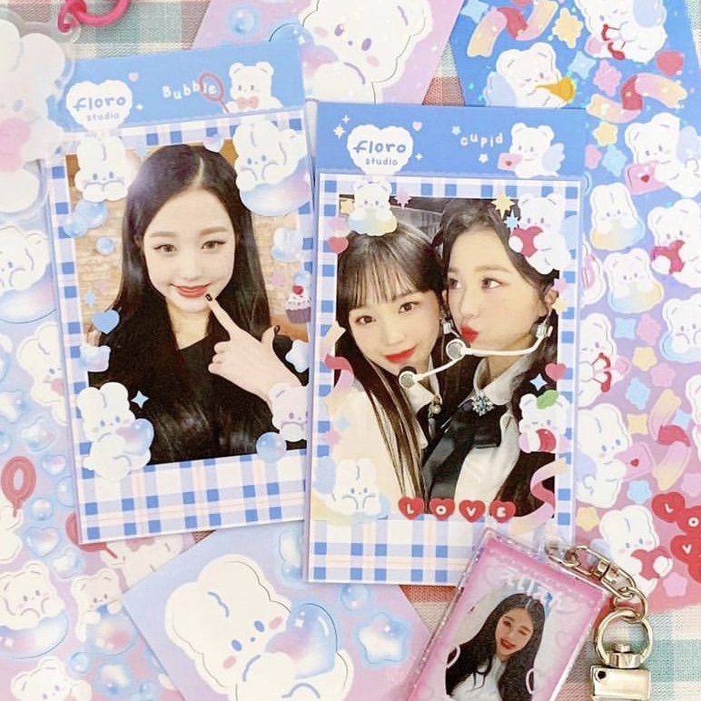 Zanmo tấm hình dán sticker gấu thỏ kim tuyến dễ thương