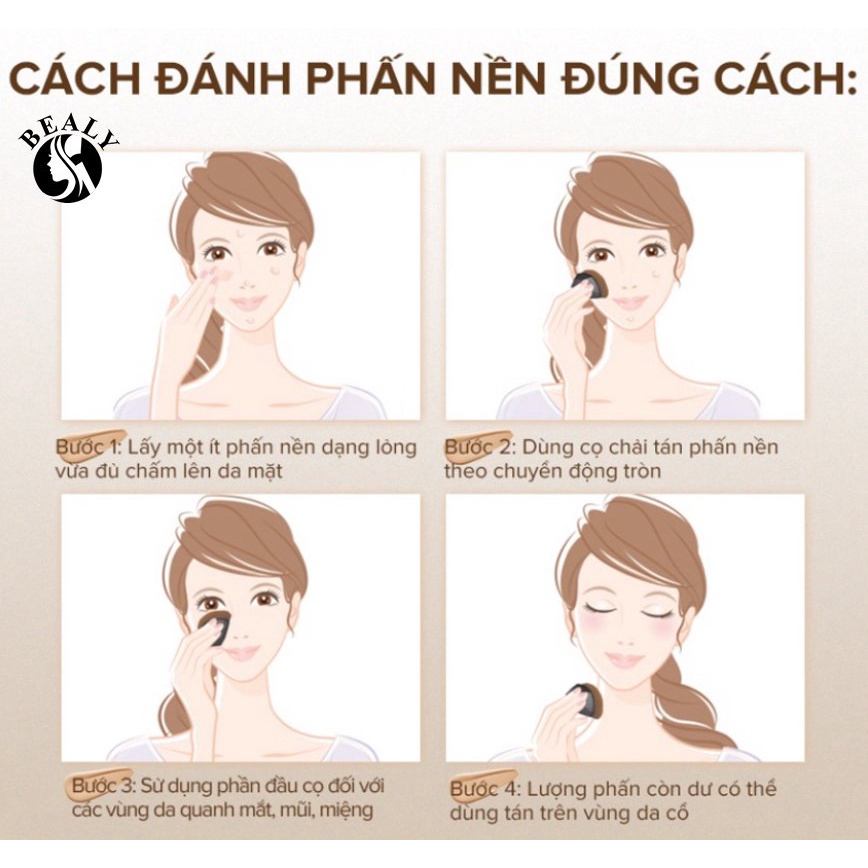 CỌ TÁN KEM NỀ ĐẦU DẸT KABUKI